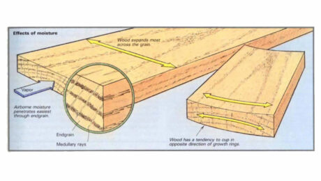 An illustration of the effects of humidity on wood