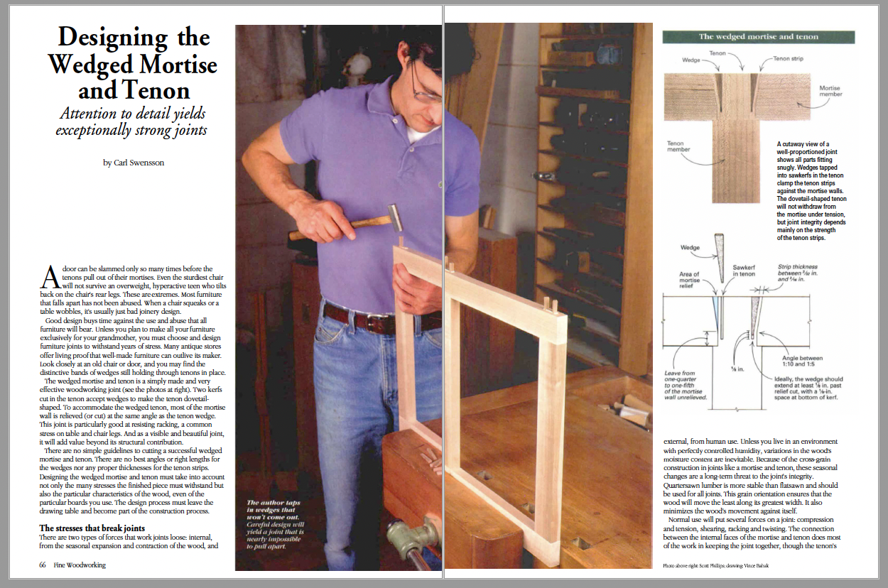 Designing the Wedged Mortise and Tenon