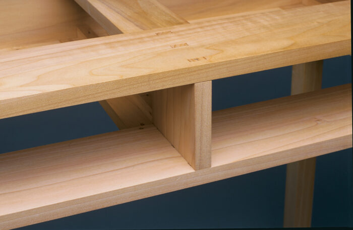 tenoned engineering table drawer