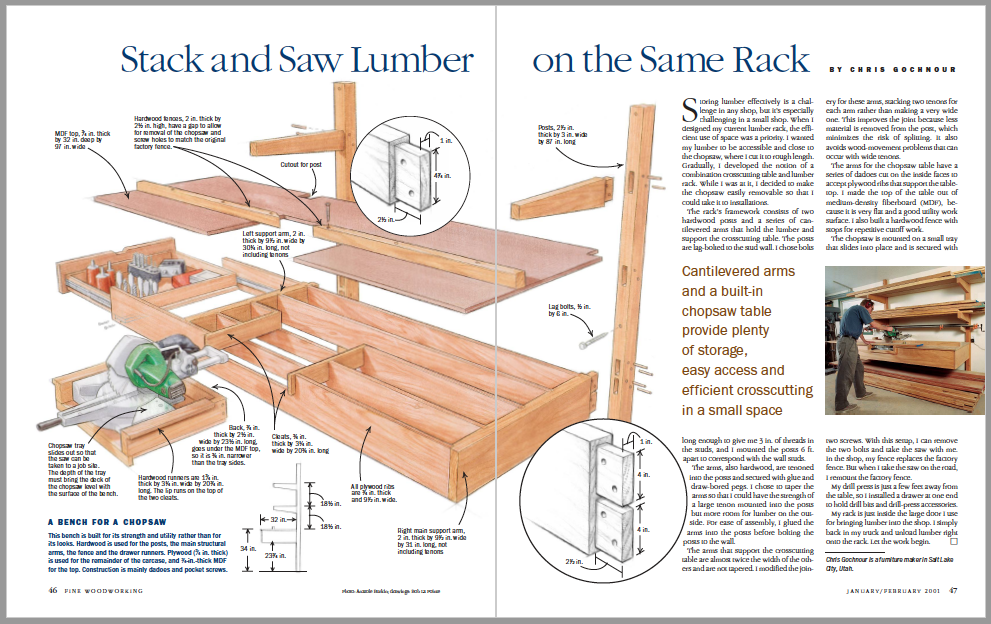 Stack and Saw Lumber on the Same Rack
