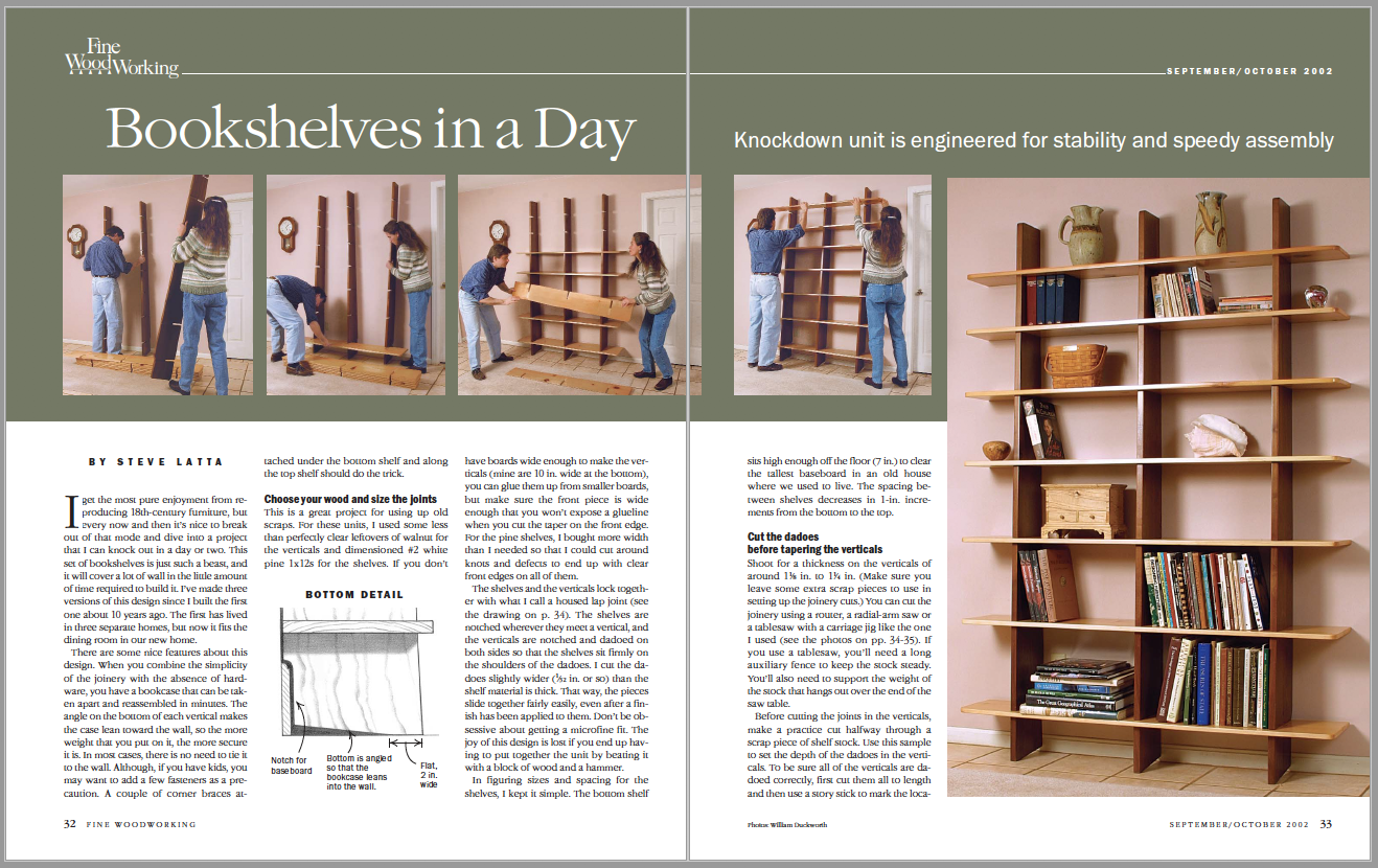 Bookshelves in a Day
