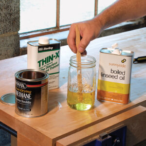 mix the finish for application for protecting surfaces