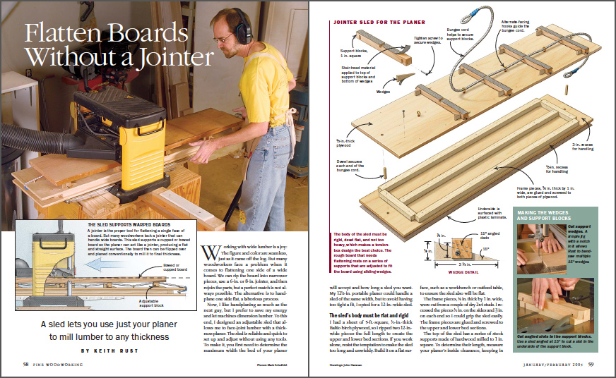 Flatten Boards without a Jointer spread