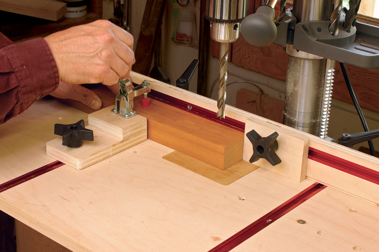 Easy-Access Shelf for Drill-Press Accessories - FineWoodworking