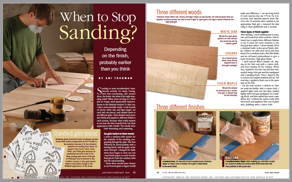 When to Stop Sanding? Spread Image