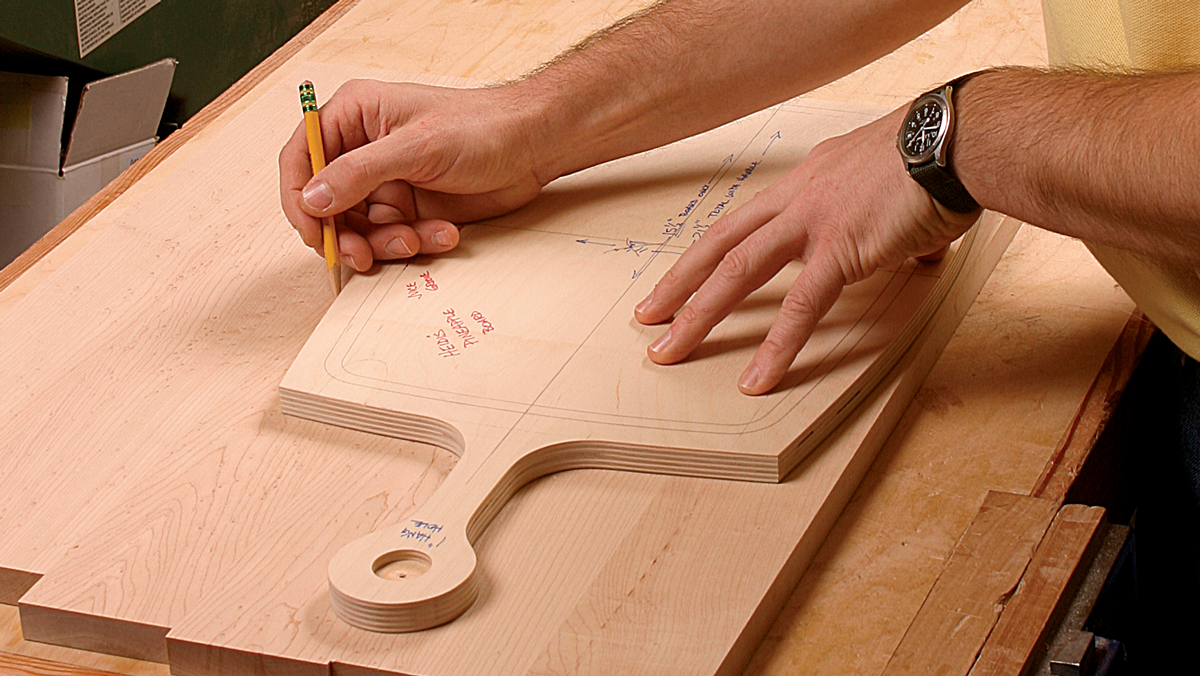 Start with a template. This lets you fine-tune the shape before cutting into your good wood. Trace the shape onto the stock.
