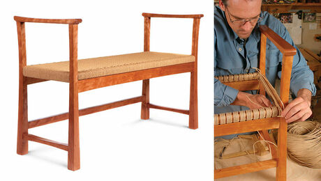 weaving a bench 