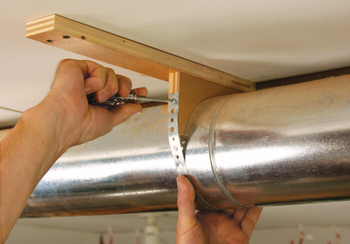 make your own hangers for dust collection system