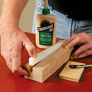 glue the insert into a groove