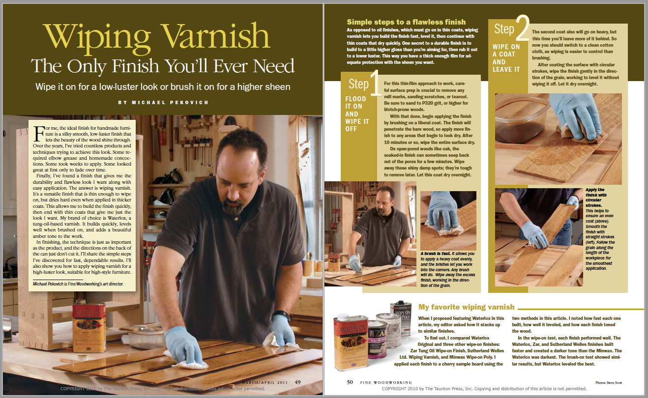 Wiping Varnish: The Only Finish You’ll Ever Need