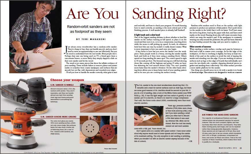 Are You Sanding Right spread