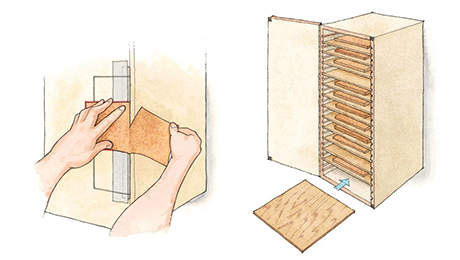 Smart Sandpaper Storage - FineWoodworking