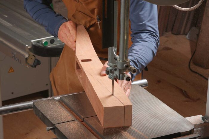 Shape the foot at the bandsaw