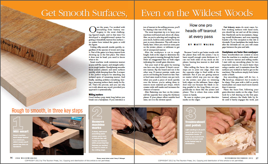 Get Smooth Surfaces, Even on the Wildest Woods spread