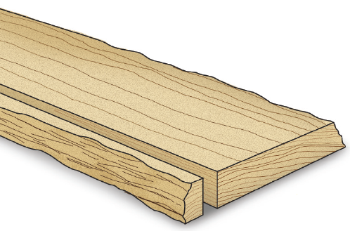 put a straight edge on rough lumber