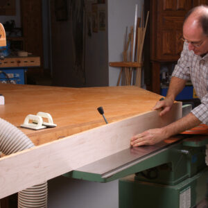 finish the cut on the jointer