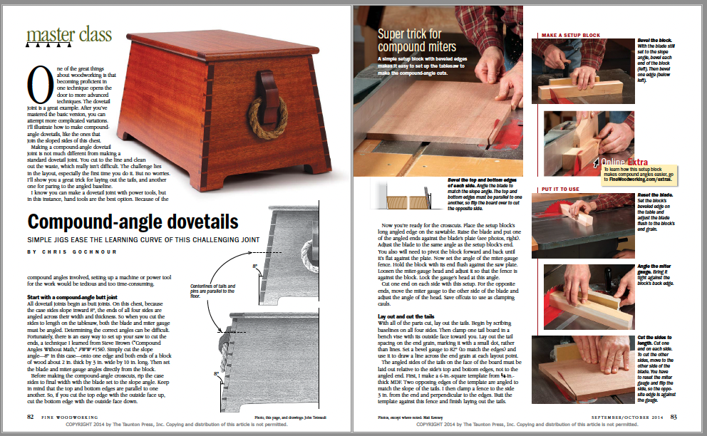 Compound Angle Dovetails Spread Image