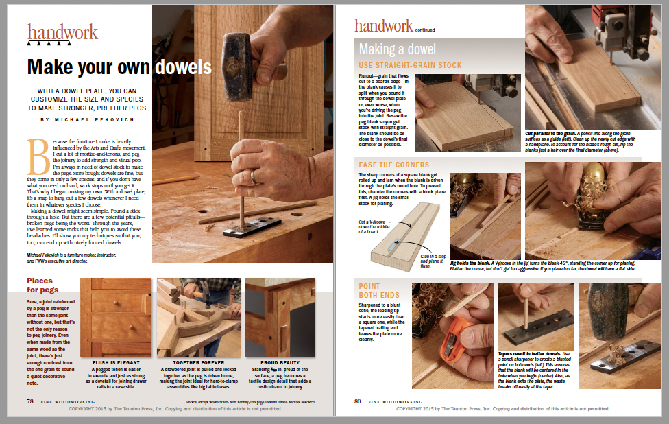 Make Your Own Dowels