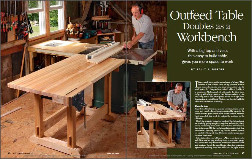 Outfeed Table Doubles as a Workbench spread