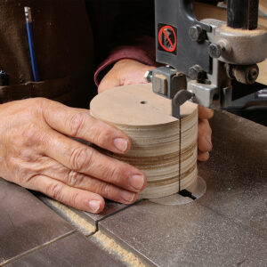 cut a shallow slot on the bandsaw