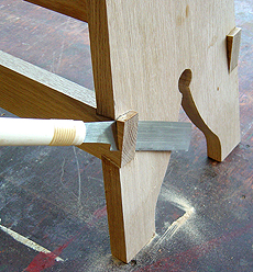 Flush trim the dovetail and mortise-and-tenon joints