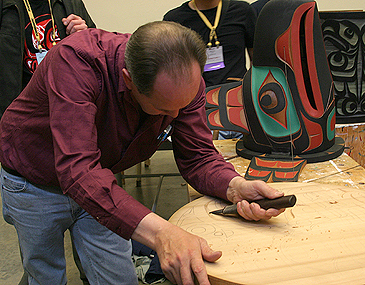 John Livingston Demonstrates Carving