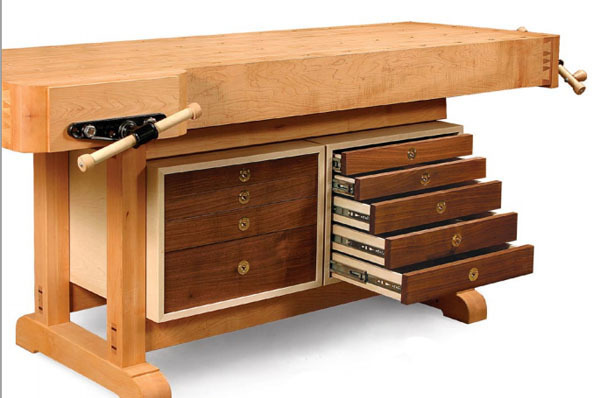 Plans for woodworking workbench tool storage cabinet 