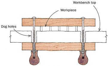 dovetail hold-down guides chisel woodworking