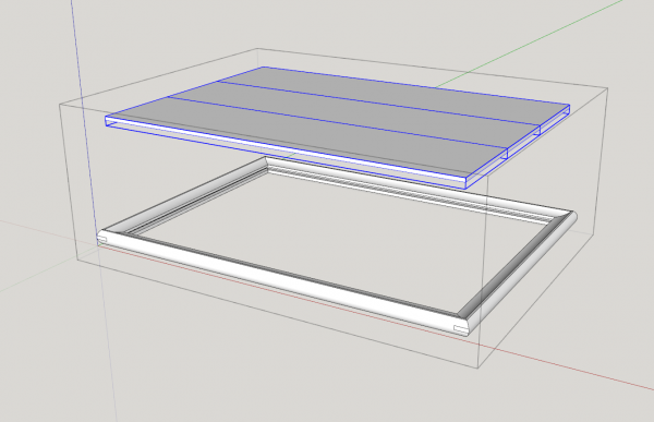 reinforced bridle joint miter joint with floating panel sketchup model