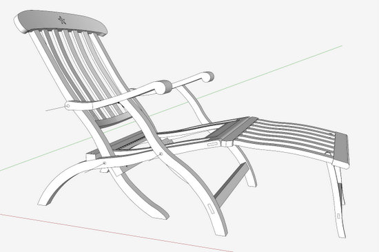 White Folding Deck Chair w/ Compass Logo