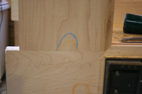 hand fit miters on interior corners of a frame and panel door