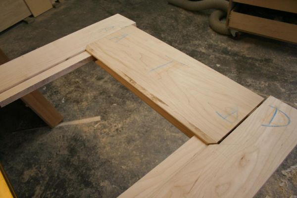 dry fitting router cut loose tenon frame and panel door