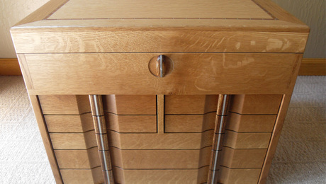 Fine 5-Drawer Wooden Artist Tool Box Beech Wood Storage Box