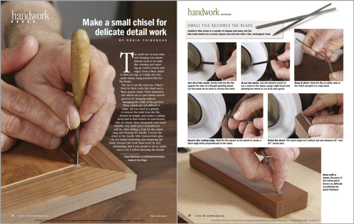 How to Make a Small Chisel for Delicate Detail Work