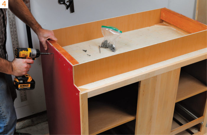 4) Improve the base of the cabinet.