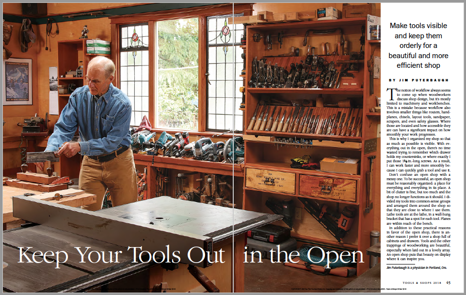Open Workshop Storage For Hand Tool and Power Tools