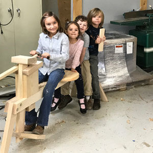 kids sitting on a chair