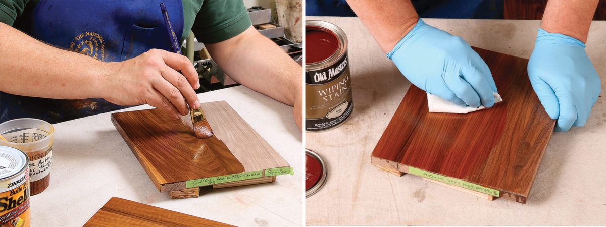 using a cedar glaze for a walnut finish