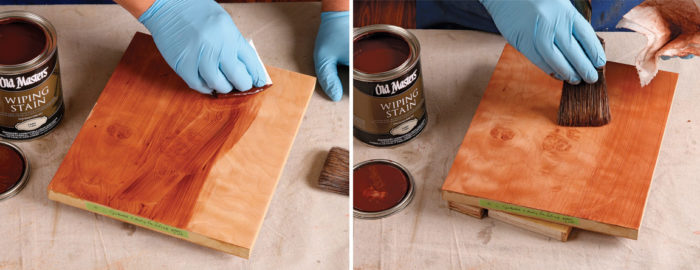 using oil-based stain as glaze