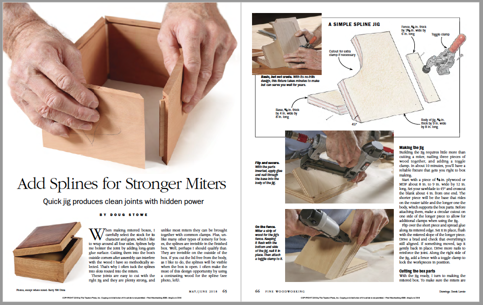 How to add splines for stronger miters