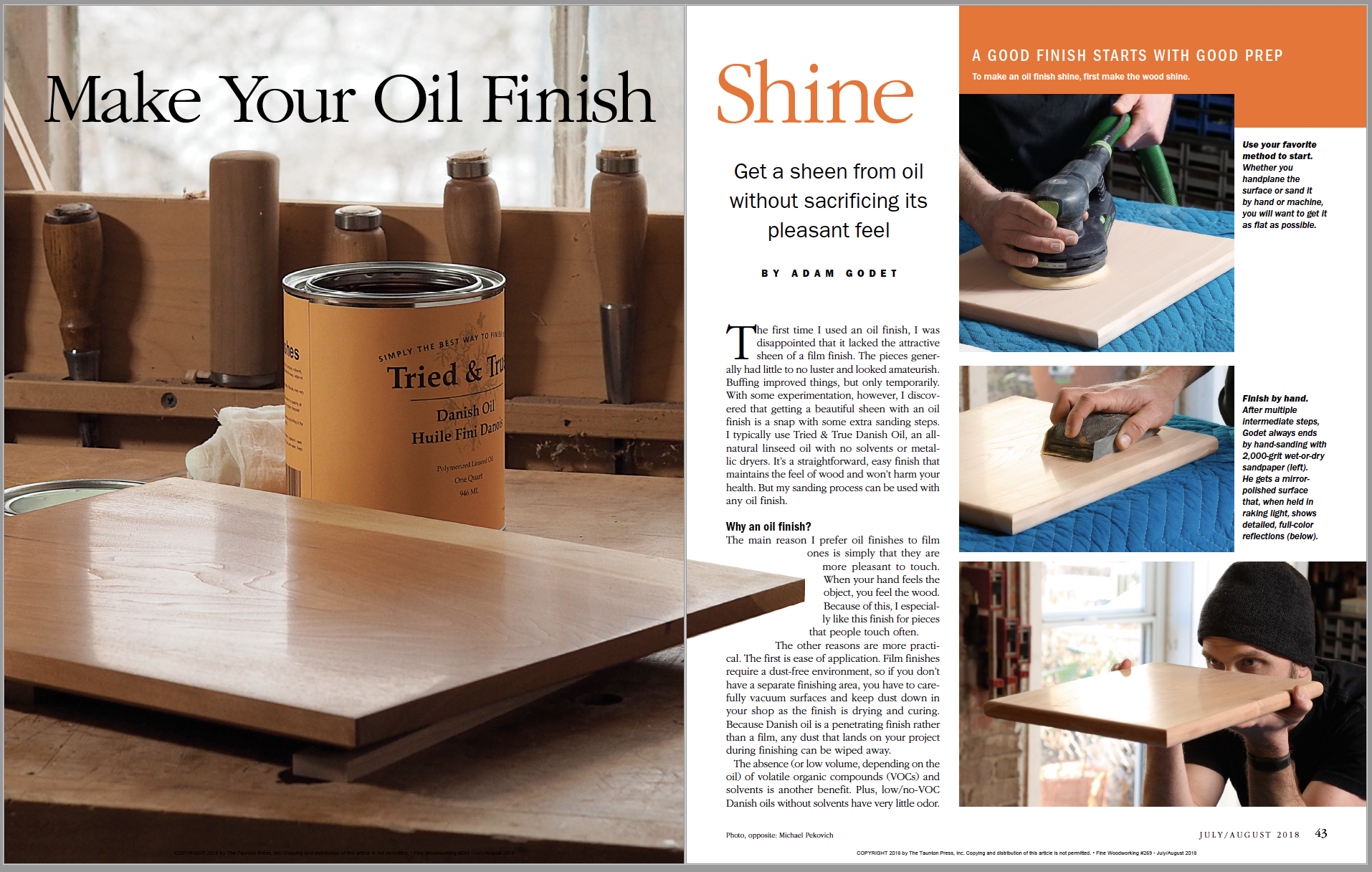 Tips and Tricks For Getting A Sheen From an Oil Finish