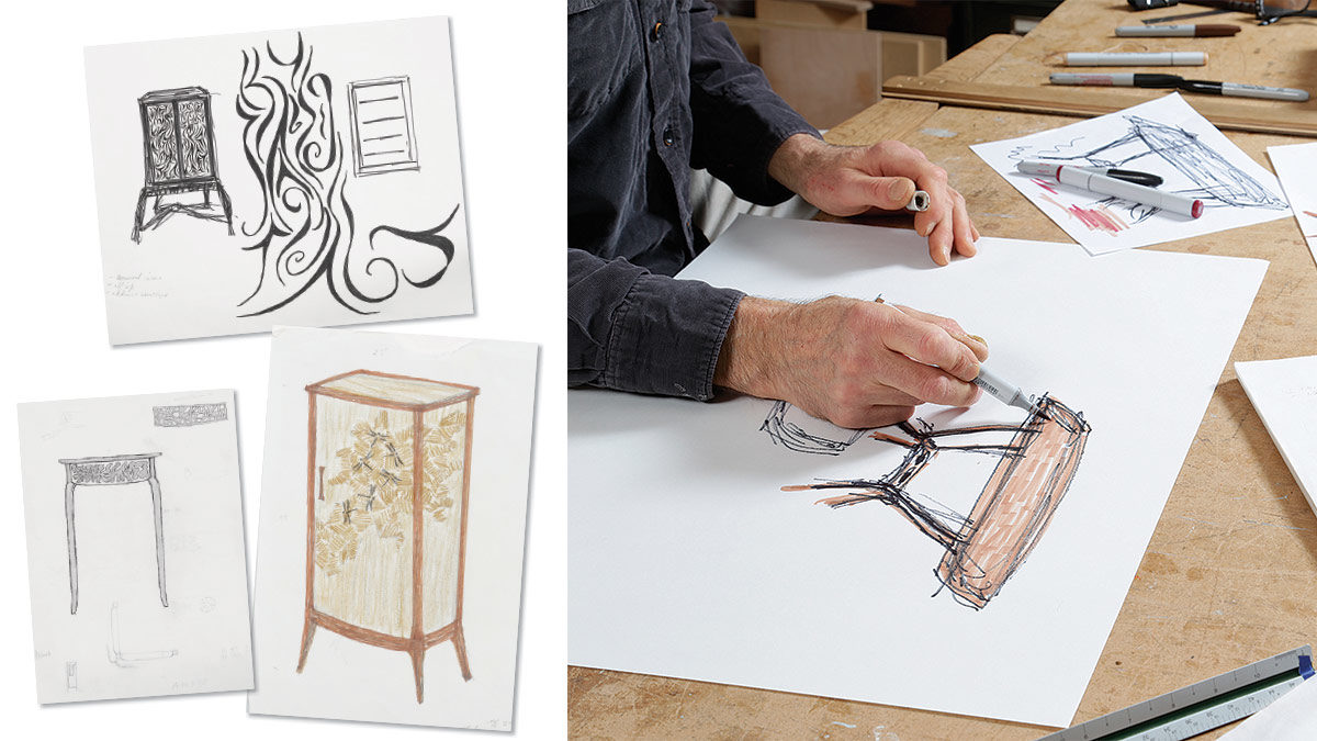 Furniture sketches by Tim Coleman