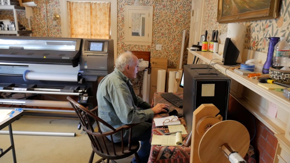 David Berman in his printing room