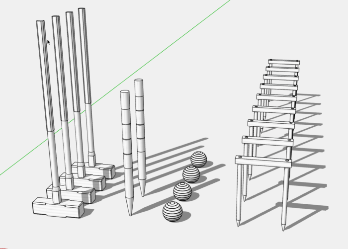 SketchUp Design of a Croquet Set