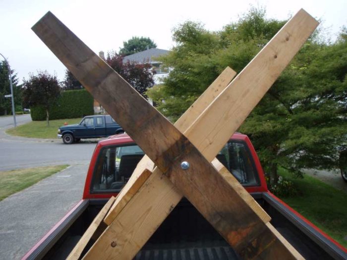 Strapping lumber cheap to roof rack