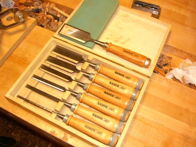 Irwin Marples Blue Chip Woodworking - Chisel Set 4 -1/4, 1/2, 3