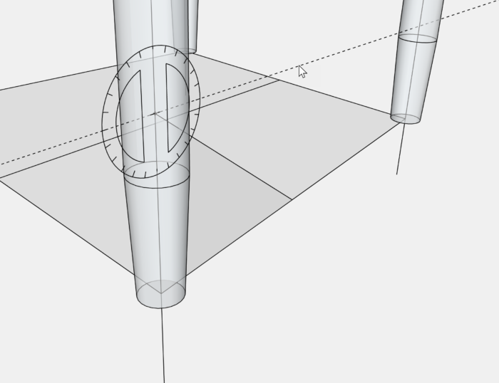 Protractor to create a Guideline that will be along the centerline of the Stretcher
