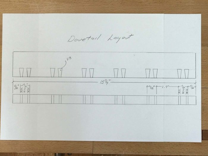 dovetail layout drawing