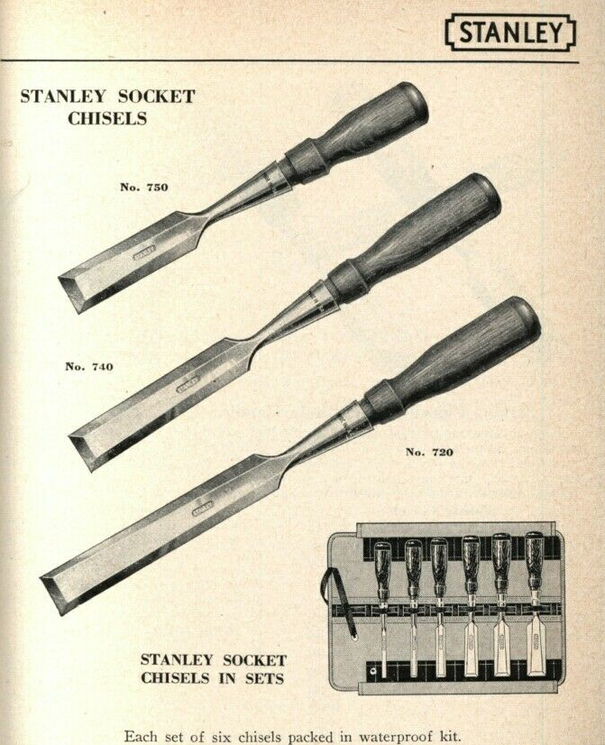 Vintage Stanley 3/4'' No.40 Everlasting Bevel Edge Paring Chisel