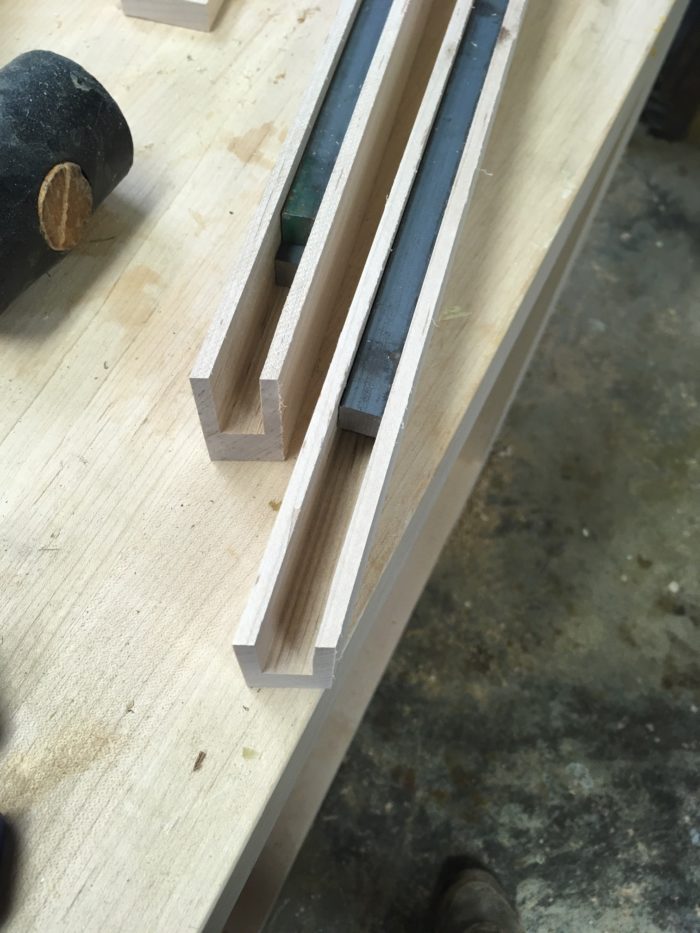 wo lengths of 1/2-in.-square steel rod 